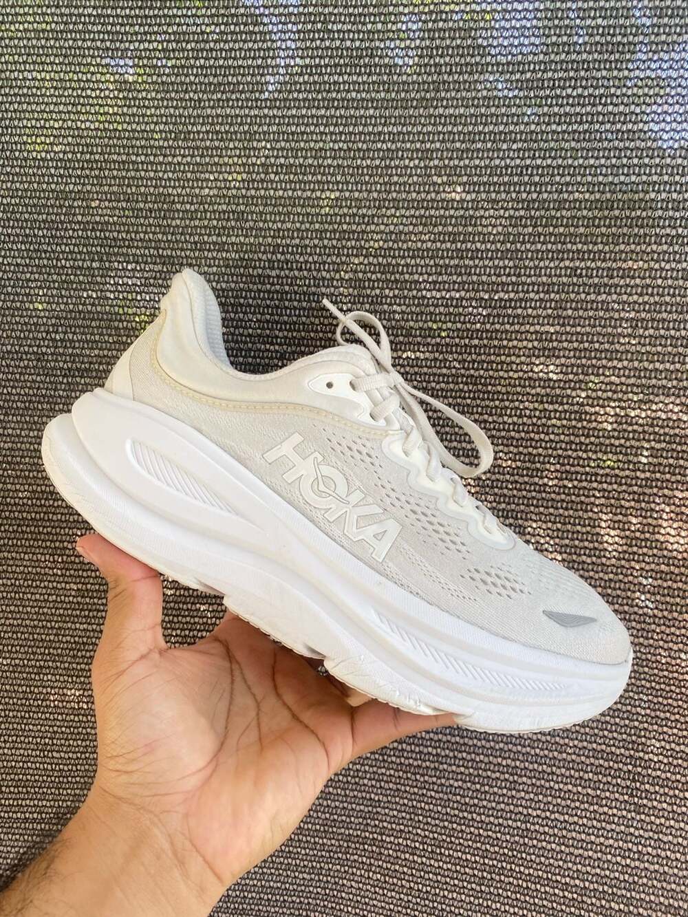 HOKA One BONDI 9 Womens "STARDUST / SILVER"